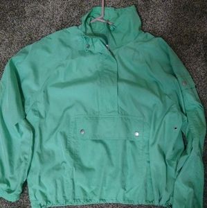 Green windbreaker